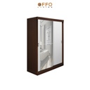 Lemari Pakaian Sliding Milano 2 Pintu Brown Teak 2
