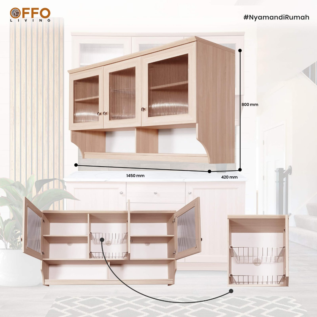 Kitchen Set Atas Aileen 3 Pintu 2