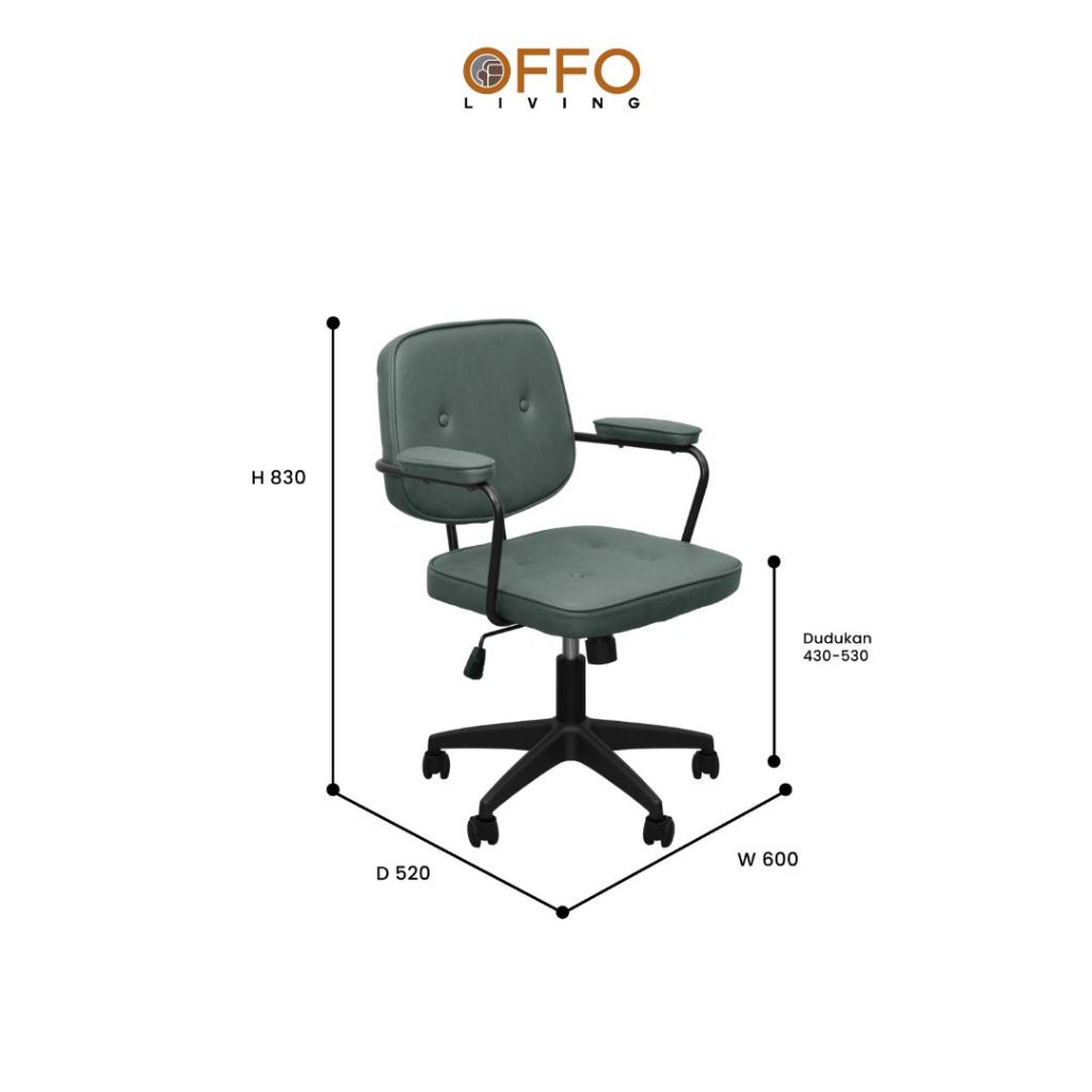 Kursi Kerja & Belajar F2 Hijau 5