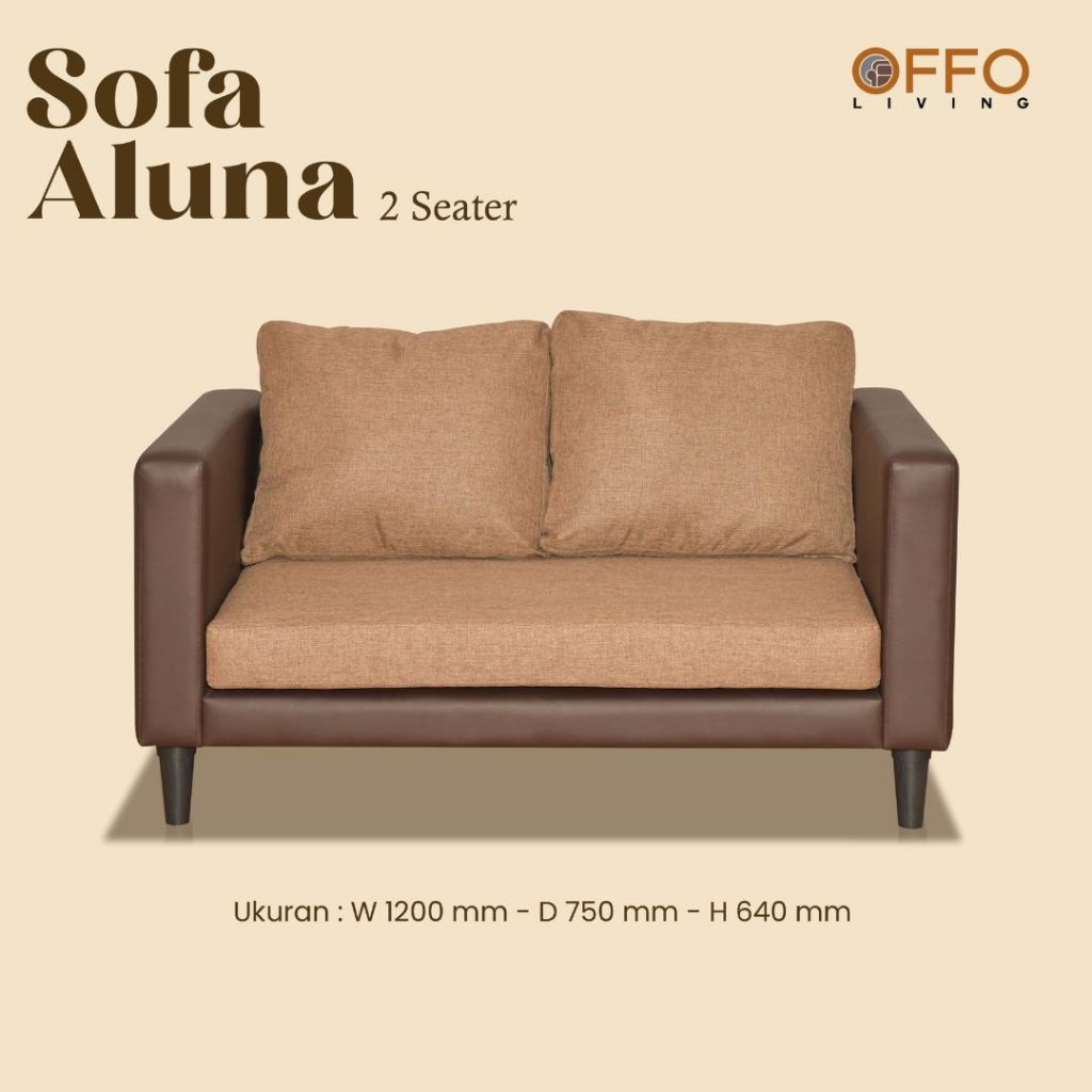Sofa Aluna 2 Dudukan Hitam 4