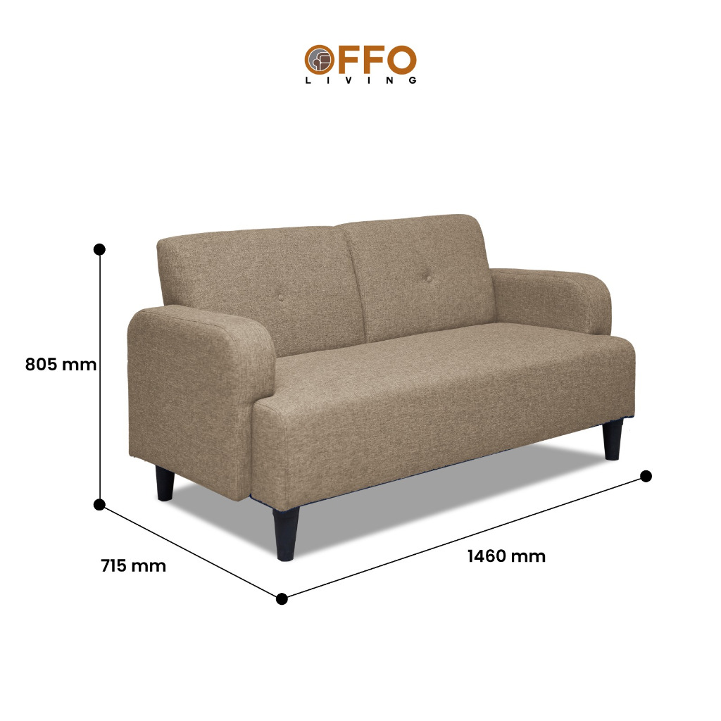 Sofa Kimmy 2 Dudukan Abu-Abu 4