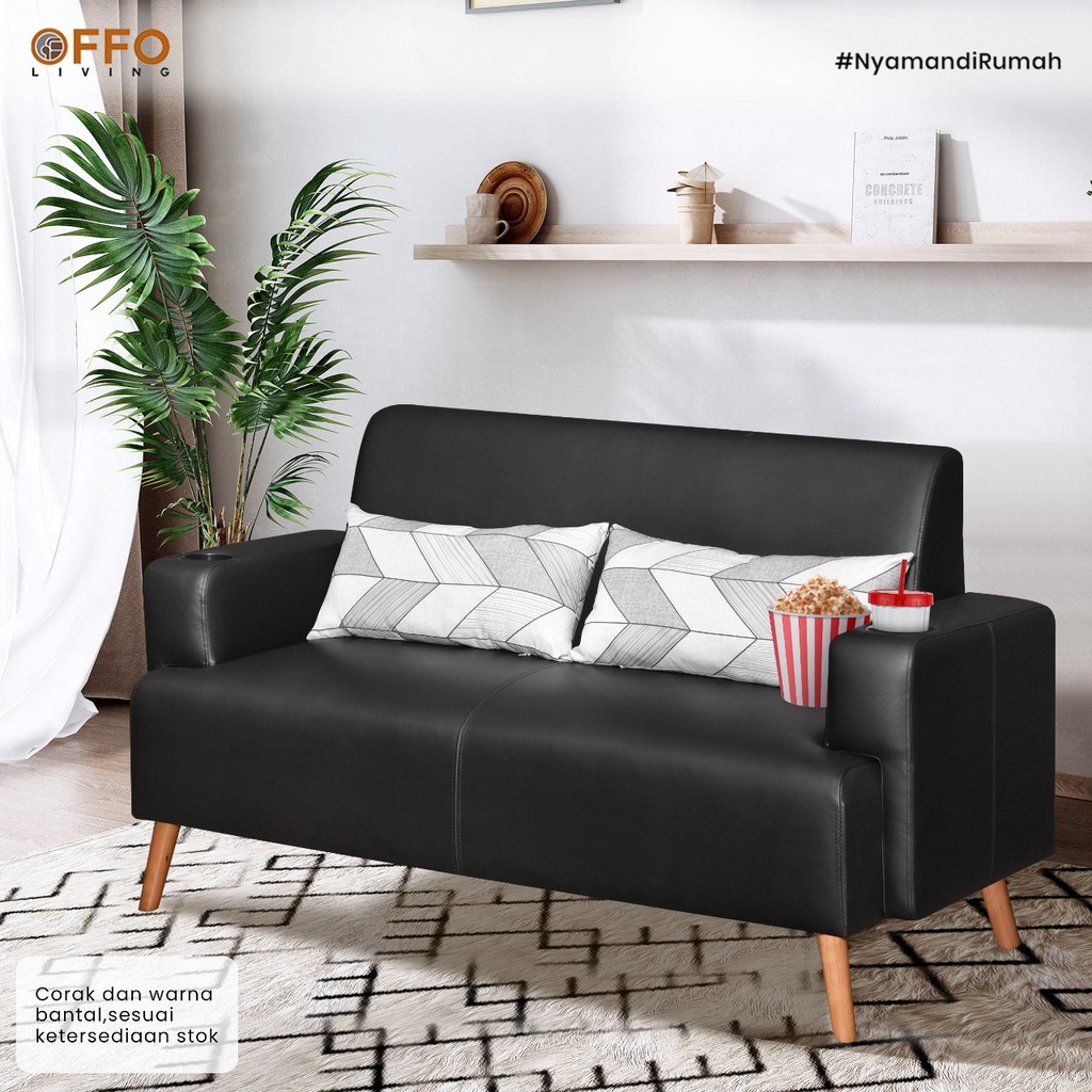 Sofa Louise 2 Dudukan Cokelat 2