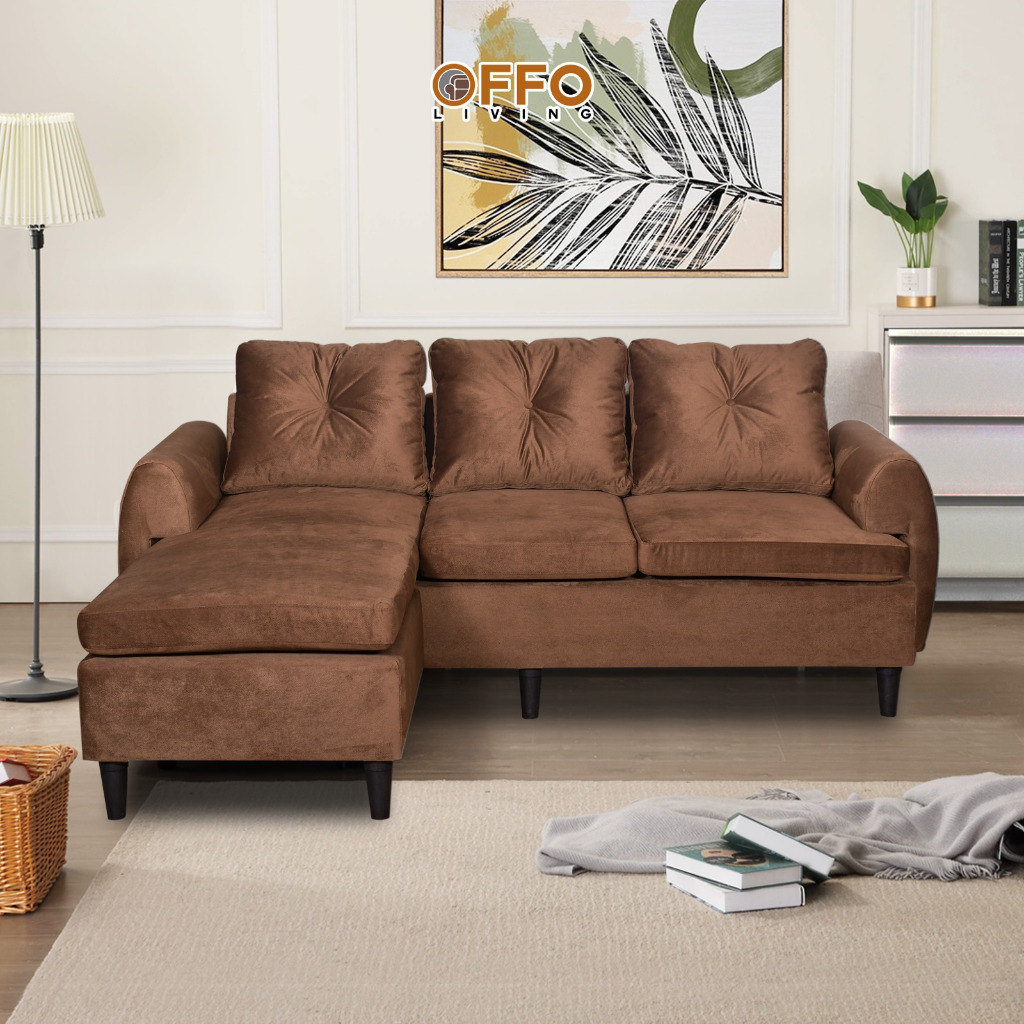 Sofa L Valerie Cokelat 6
