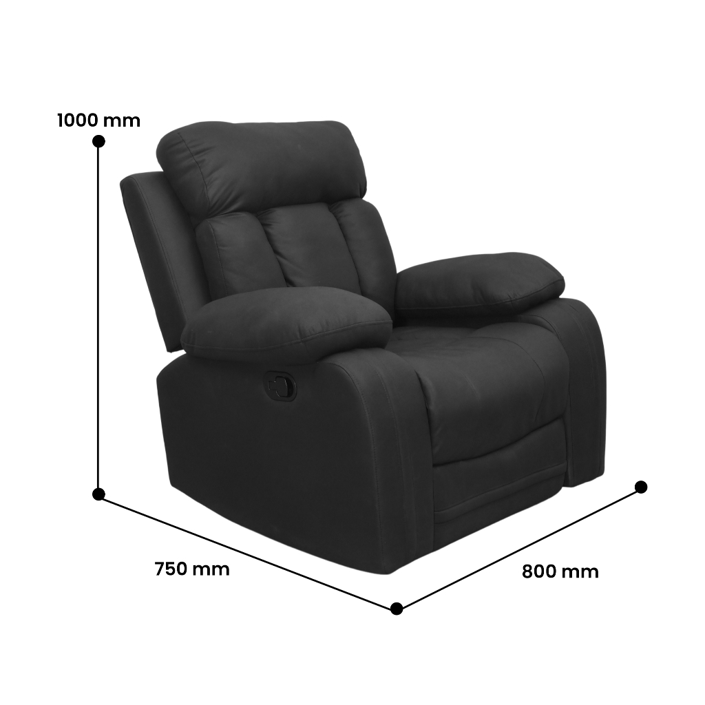 Sofa Recliner Visby 360 Hitam 5