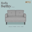 Sofa Selby 2 Dudukan Cokelat 4