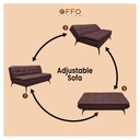 Sofa Bed Luxe Cokelat Tua 4