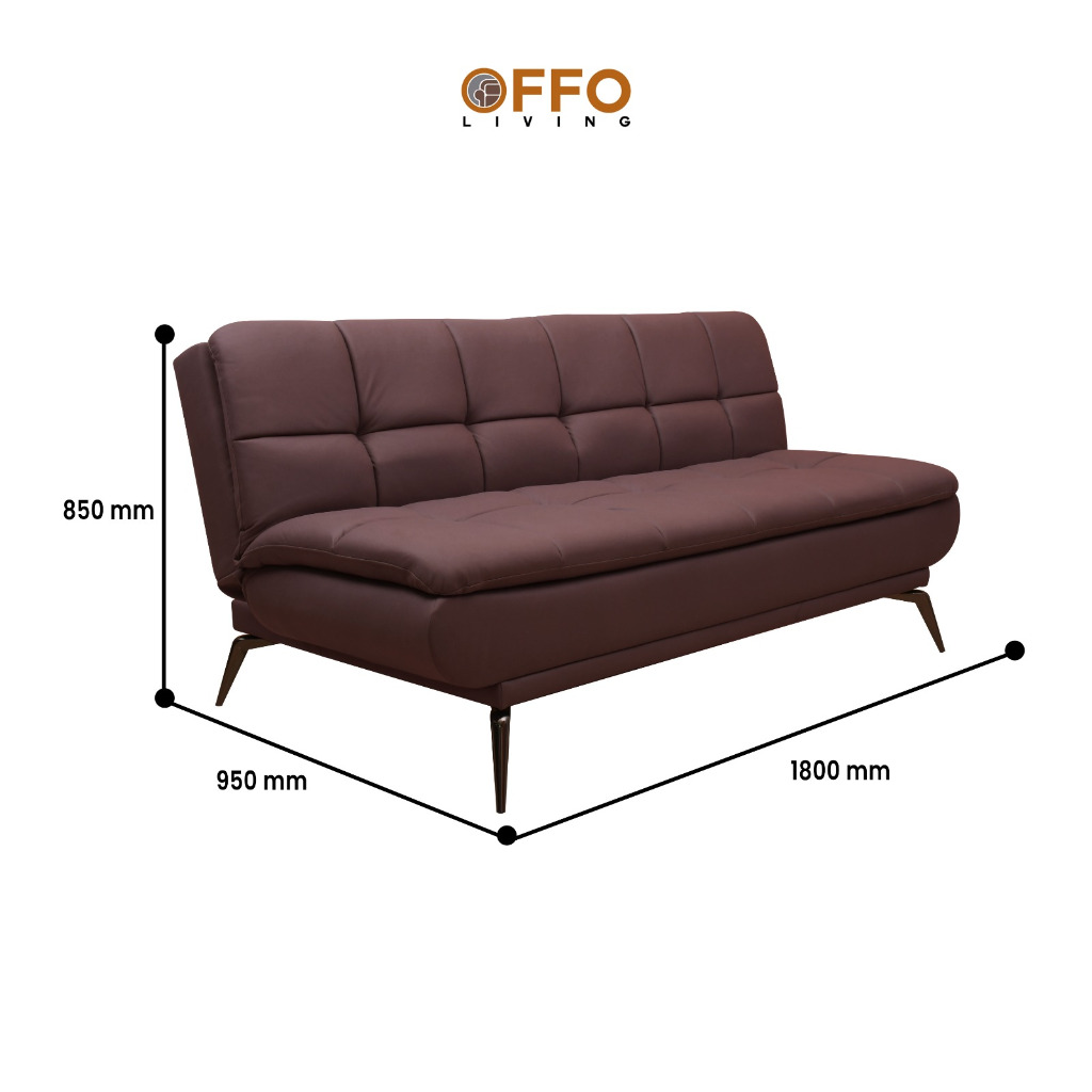 Sofa Bed Luxe Cokelat Tua 5