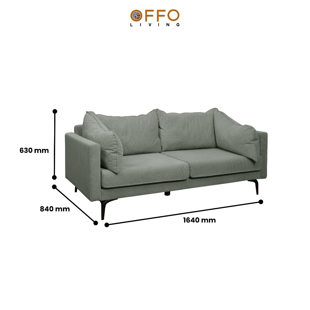 Sofa Uppsala 2 Dudukan Hijau Calypso 3