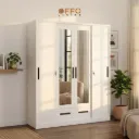 Lemari Pakaian Besi Sliding 160 - 4 Pintu