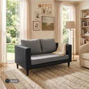 Sofa Aluna 2 Dudukan Hitam