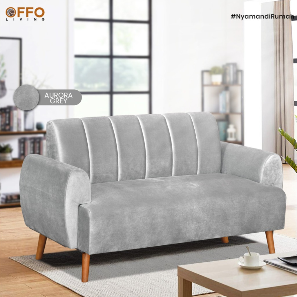Sofa Jane 2 Dudukan Abu-Abu