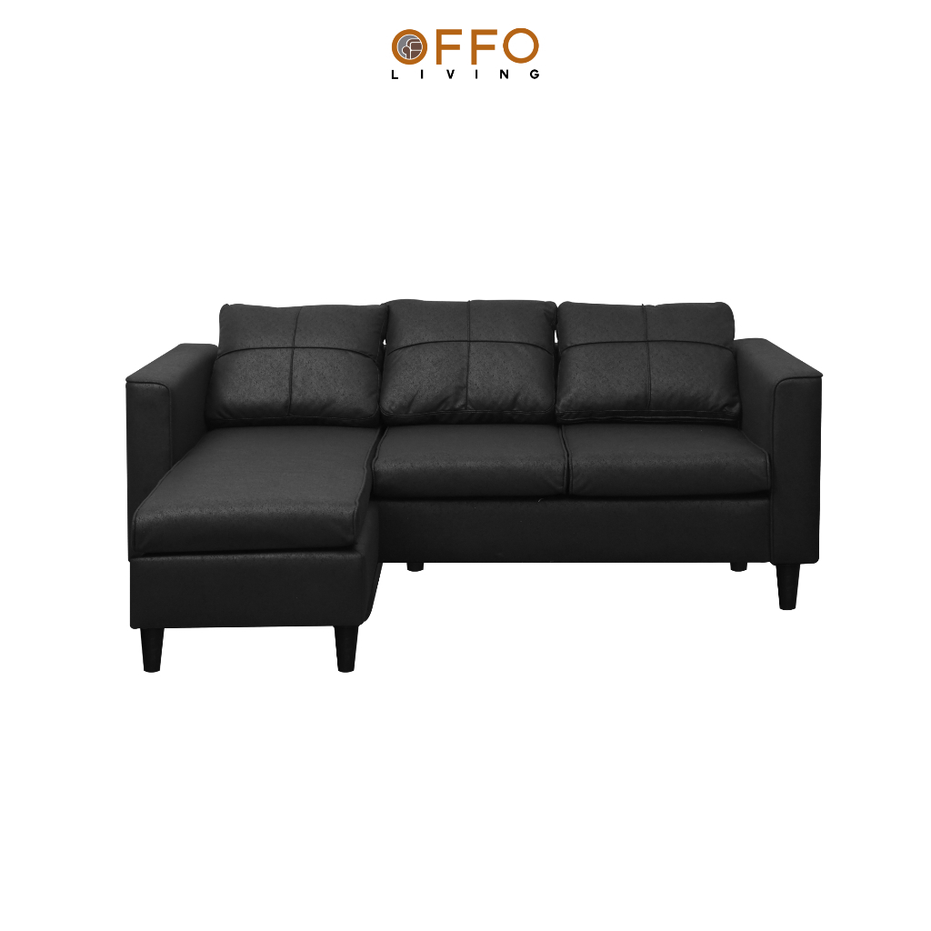 Sofa L Foshan Hitam