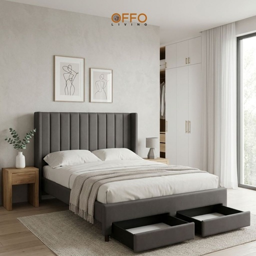 Ranjang Divan Linea 160 dengan Sandaran