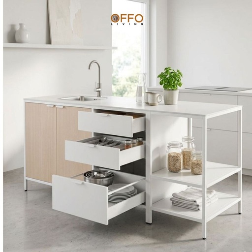 Kabinet Kitchen Set Bawah Besi dengan Bak Cuci