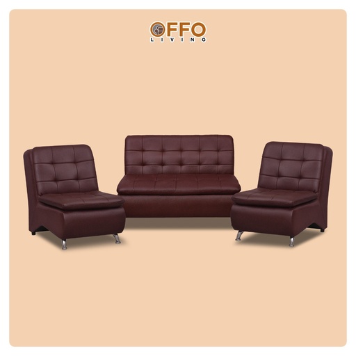 Set Sofa Marvel 2-1-1 Cokelat Tua