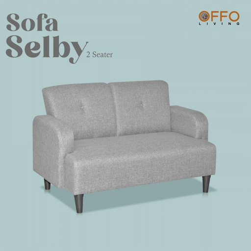 Sofa Selby 2 Dudukan Abu-Abu