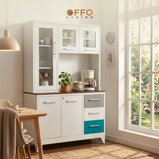 Lemari Dapur Besi Minimalis 120 - Pintu Kaca