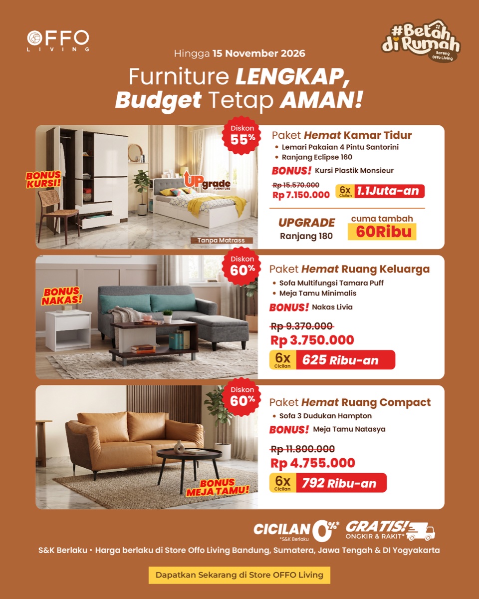 Paket Hemat Kamar Tidur, Ruang Keluarga, Ruang Compact