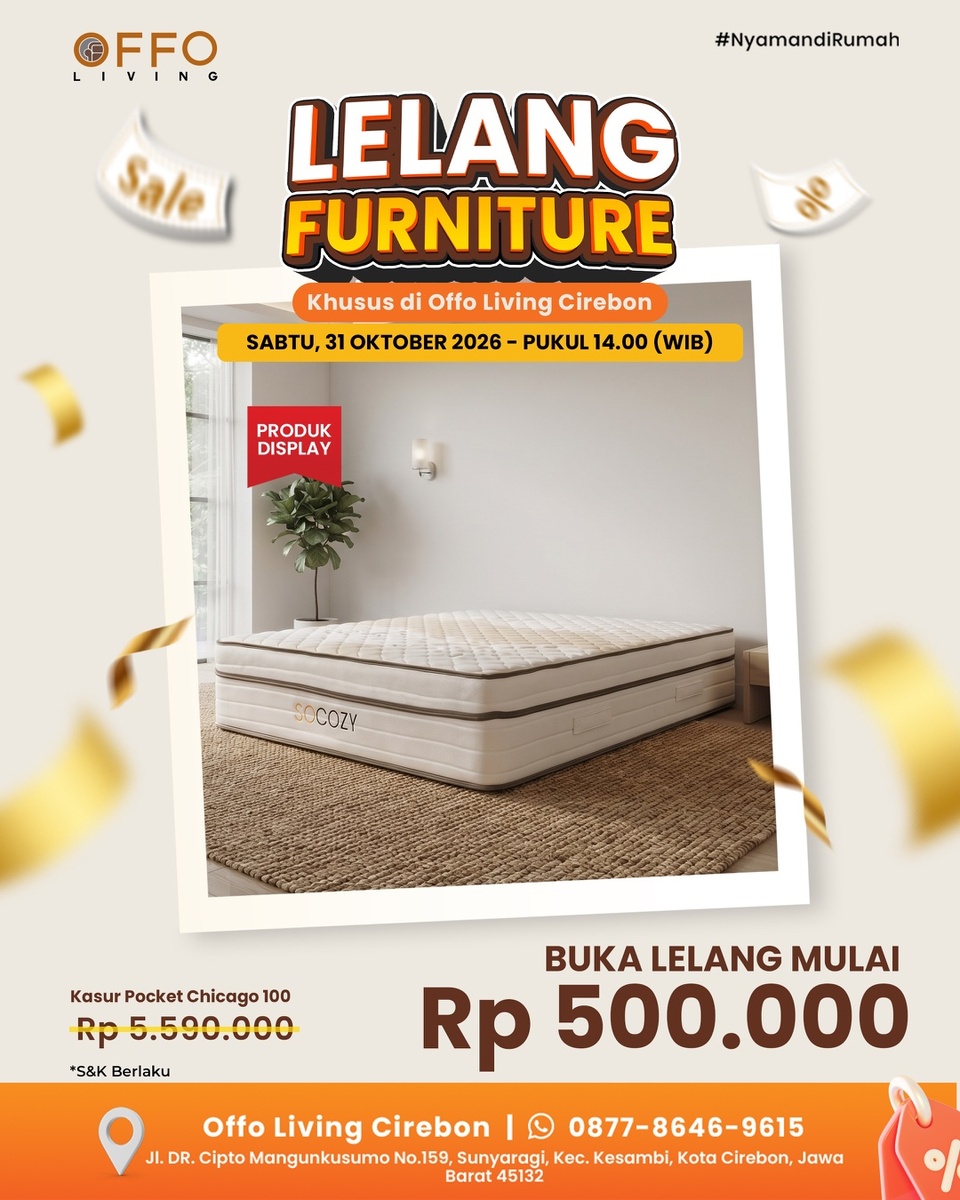 Lelang Furniture – Kasur Pocket Chicago 100 Mulai Rp500 Ribu