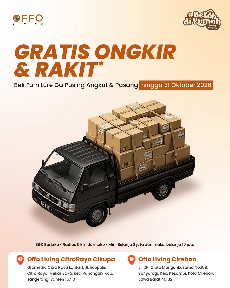Gratis Ongkir & Rakit – Radius 5 km dari Toko
